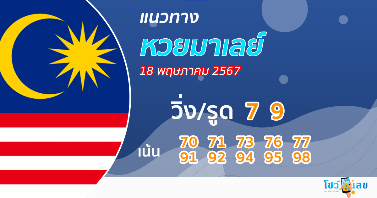 แนวทางหวยมาเลย์ 18/05/67-"Malaysian lottery guidelines 18-05-67"