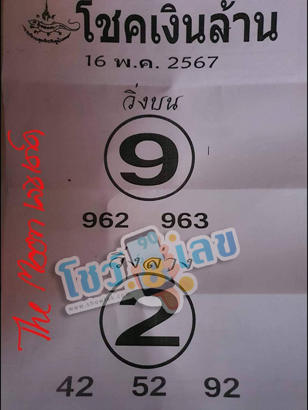 โชคเงินล้าน 16 5 67 -"Million dollar luck 16 5 67"