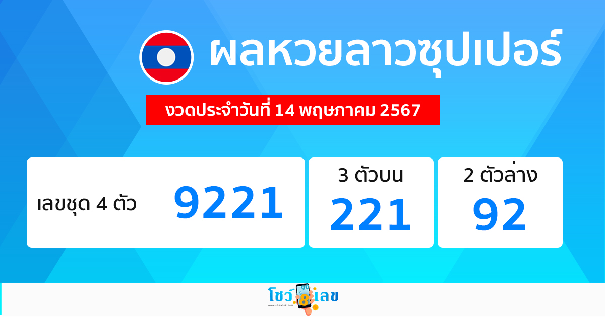 ผลหวยลาวซุปเปอร์ 14/05/67-"lao-super-lottery-results"