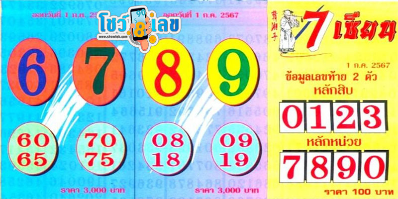 7 เซียน 1 7 67-"3 straight numbers, enter every draw."