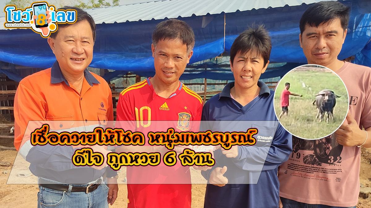ควายให้โชค หนุ่มเพชรบูรณ์ เฮ ถูกหวย 6 ล้าน เตรียมสร้างคอกใหม่ให้ทันที ติดตามข่าวได้ที่นี่