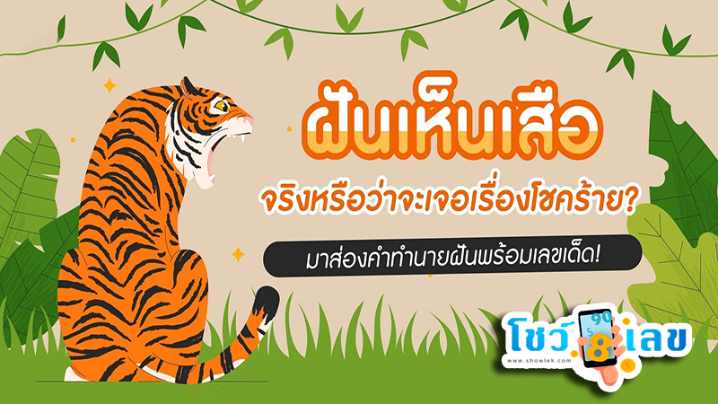 ฝันเห็นเสือไล่ตาม -"Dream of seeing a tiger chasing you"