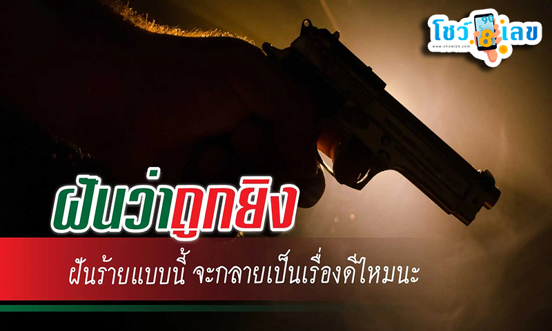 ฝันว่าโดนยิงแต่ไม่มีเลือด -"Dreamed of being shot but there was no blood."