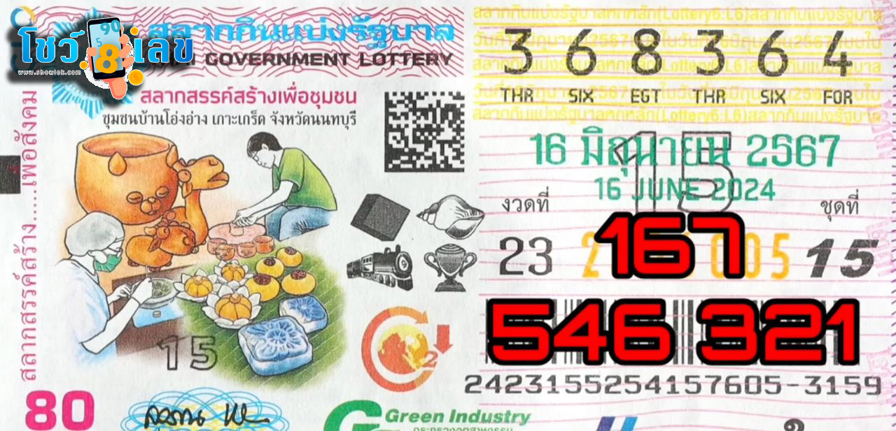 ปกสลากกินแบ่งรัฐบาลล่าสุด-"Latest government lottery cover"