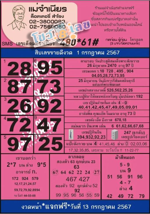 แม่จำเนียร 1 7 67 - "Mae Chamnian 1 7 67"
