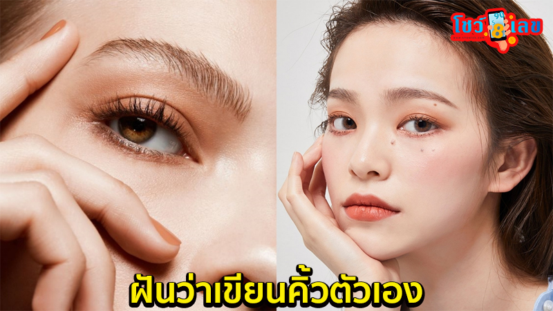 ฝันว่าเขียนคิ้วตัวเอง-"Dreaming of drawing your own eyebrows"