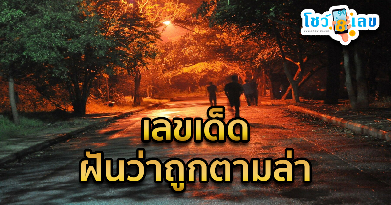 ฝันว่าถูกไล่ล่า เลขเด็ด-"Dreaming of being chased, lucky numbers"