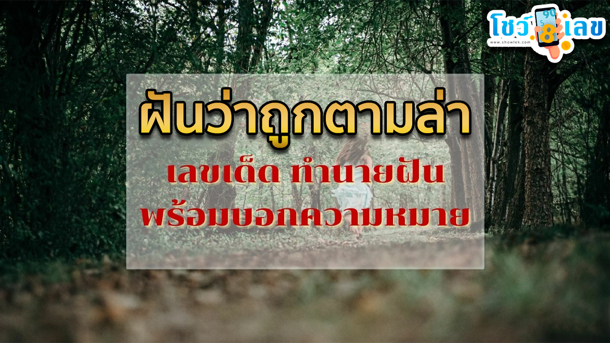 เปิดคำทำนาย ฝันว่าถูกตามล่า พร้อมความหมาย ตามความเชื่อโบราณ และเลขเด็ดนำโชค! มาดูกันเลย