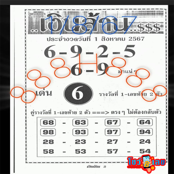 สูตรสำเร็จเงินล้าน 1 8 67-"Formula for making a million baht 1 8 67"