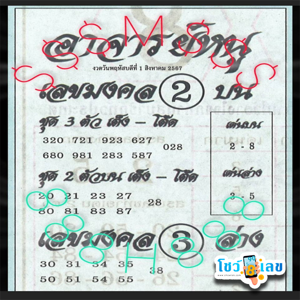 เลขอาจารย์หนู 1 8 67-"Teacher Noo's number"