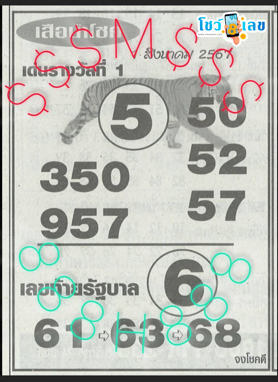 เสือมีโชค 1 8 67-"Tiger Meechok 1 8 67"