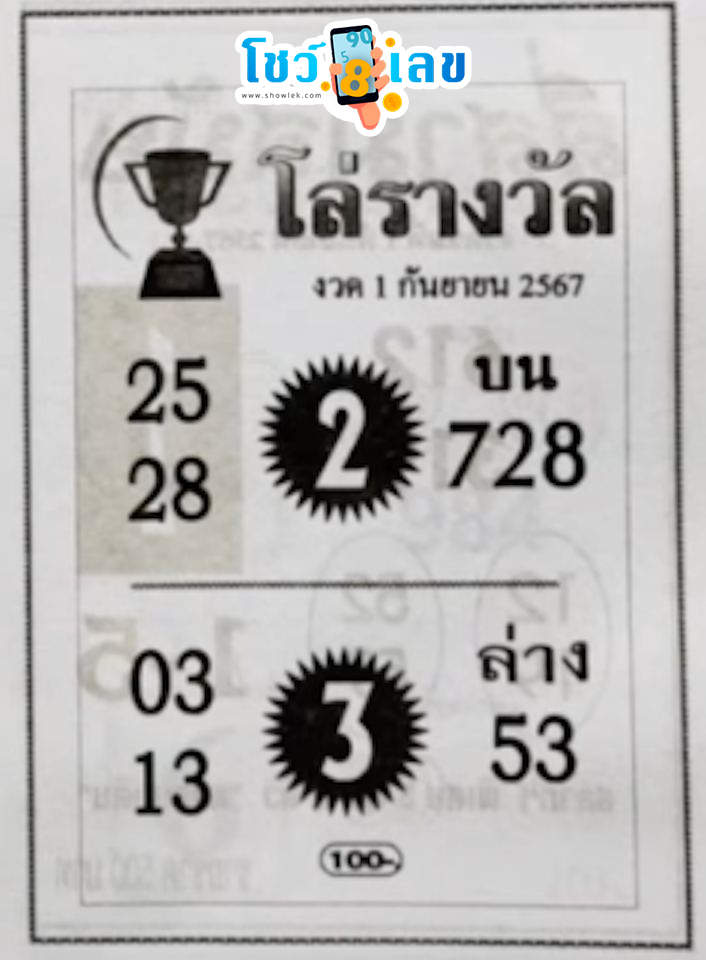 เลขโล่รางวัล 1 9 67-"Award shield number: 1 9 67"