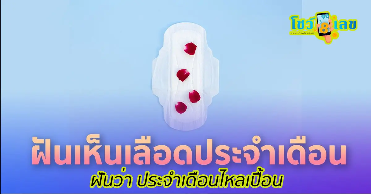 ตีเลขเด็ด ฝันเห็นเลือด เลือดตัวเอง เลือดประจำเดือน ทำนายฝัน ลางบอกเหตุ ที่นี่ showlek.com