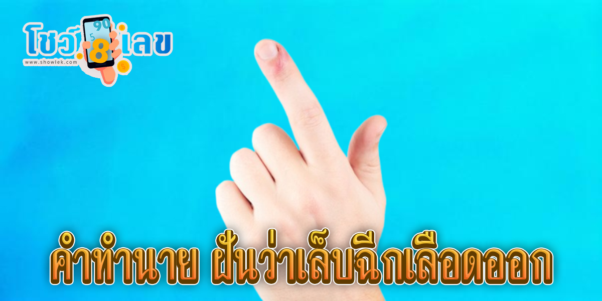 ฝันว่าเล็บฉีกเลือดออก -"I dreamed that my nail was torn and bleeding."