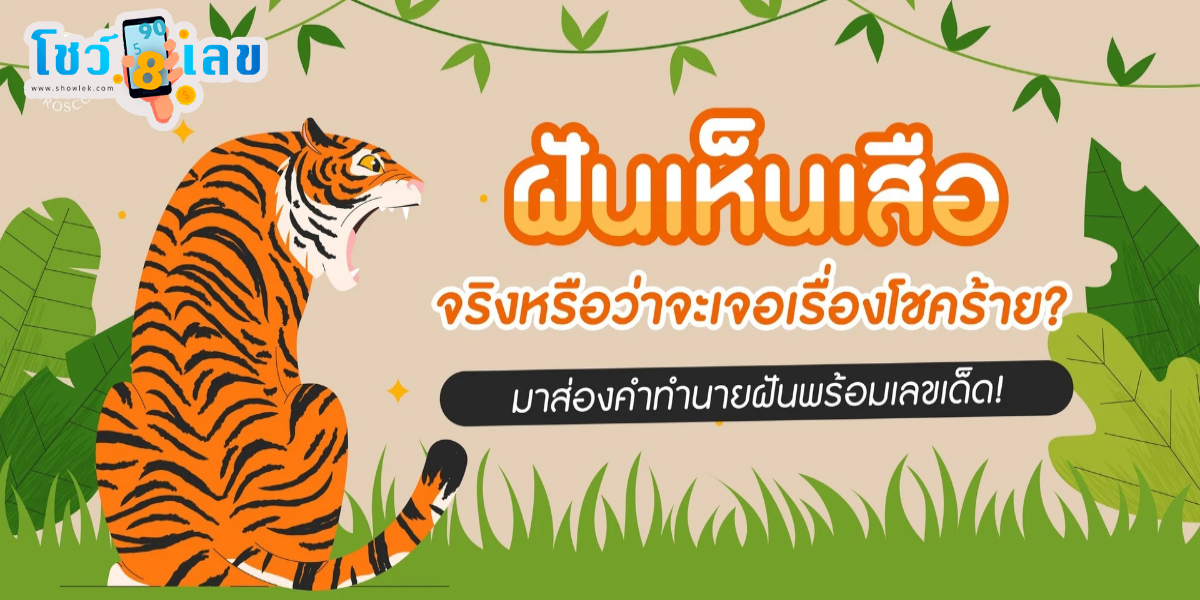 ฝันเห็นเสือหลายตัว หมายความว่าอย่างไร ทำนายฝันแม่นๆพร้อมเลขให้โชค เช็กเลยที่ Showlek!!!
