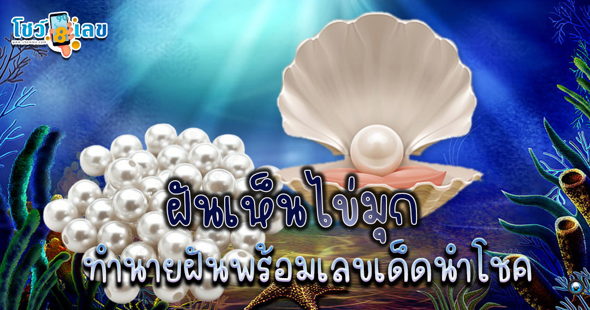 ฝันเห็นไข่มุก ฝันเห็นไข่มุกเยอะมาก ฝันว่าเก็บไข่มุกในทะเล รวมคำทำนายฝันเห็นไข่มุก พร้อมเลขเด็ดนำโชค