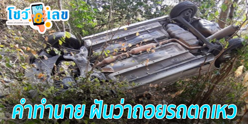 ฝันว่าถอยรถตกเหว -"I dreamed that I was reversing my car into a ravine."