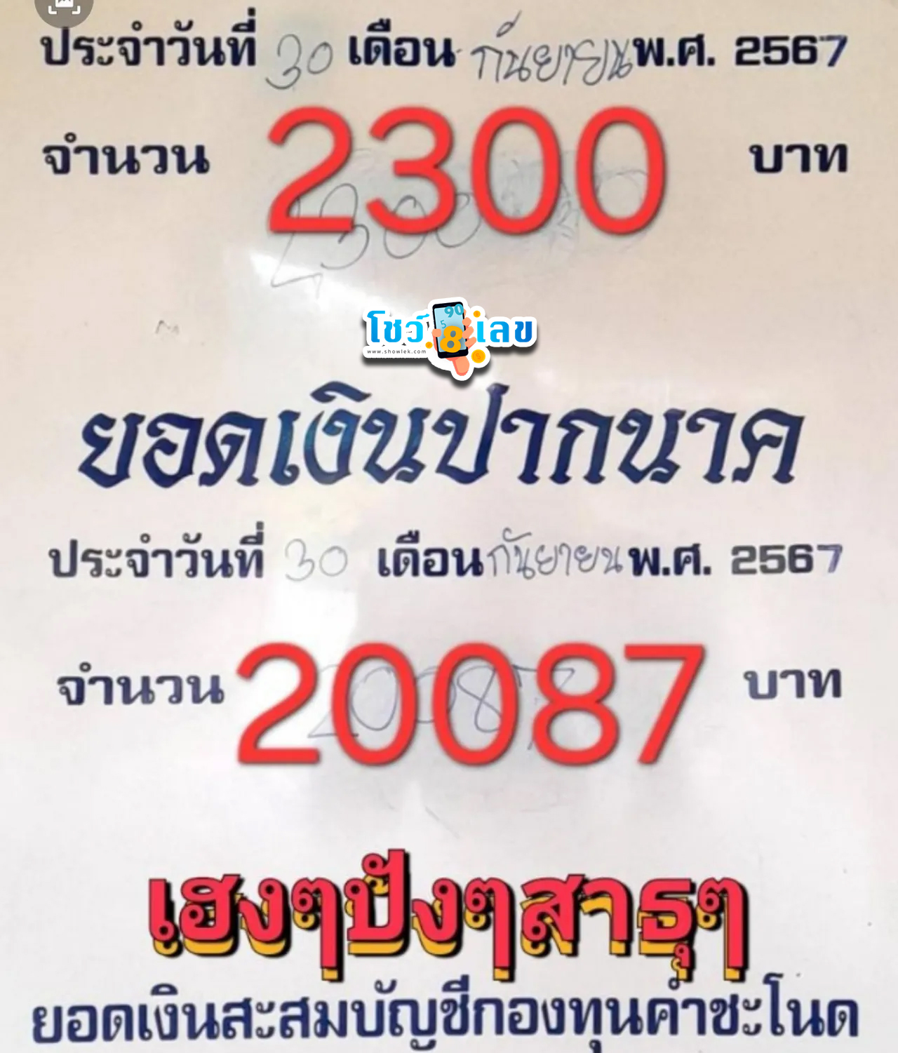 เลขเด็ดคำชะโนด - "Khamchanot lucky number"