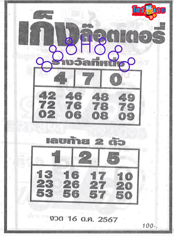 เก็งล็อตเตอรี่ 16 10 67-"Lottery guess 16 10 67"
