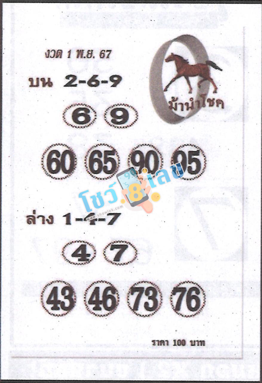 ม้านำโชค 1 11 67-"Lucky-horse"