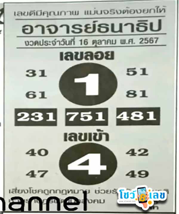 อาจารย์ธนาธิป 16 10 67 - " Teacher Thanathip 16 10 67"