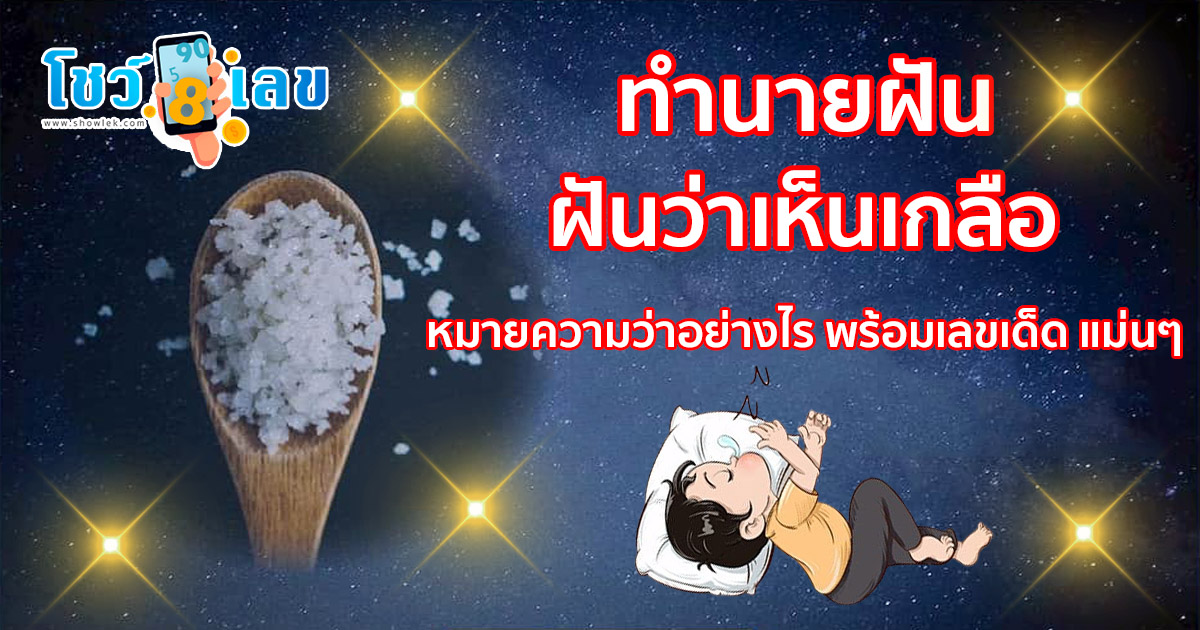 ฝันเห็นเกลือ ฝันว่าตักเกลือ หมายความว่าอย่างไร พร้อมเลขเด็ด แม่นๆ ที่ควรรู้เกี่ยวกับความฝัน ห้ามพลาด เช็กเลย!