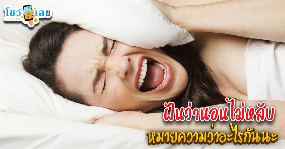 ฝันว่านอนไม่หลับ-"I dreamed that I couldn't sleep."