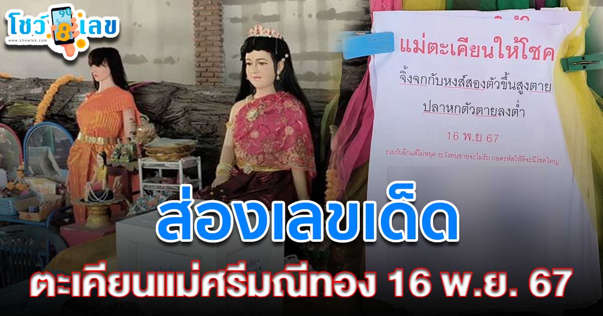 สาวลำปาง แวะเดินทางมาขอโชค “ตะเคียนแม่ศรีมณีทอง” ได้เลขเด็ดงวดนี้ 16 พ.ย. 67 คอหวยห้ามพลาดกับเลขเด็ดงวดนี้