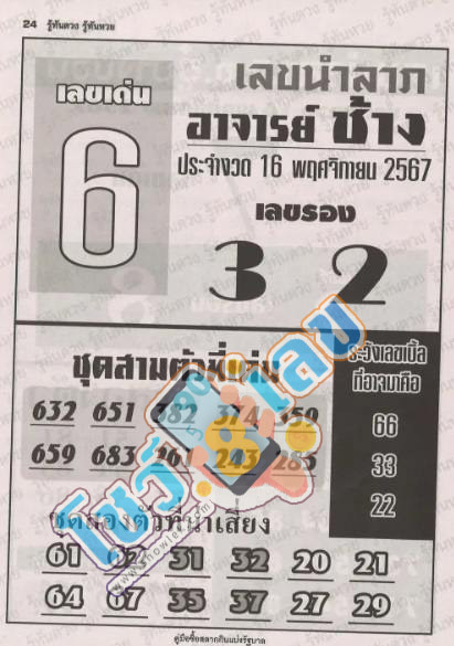 อาจารย์ช้าง 16 11 67 -"Teacher Chang 16 11 67"