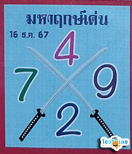 มหาฤกษ์เด่น 16 12 67-"Great auspicious time 16 12 67"
