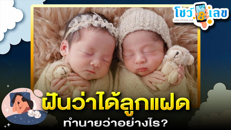 ฝันว่าได้ลูกแฝด -"Dreamed of having twins, a boy and a girl"