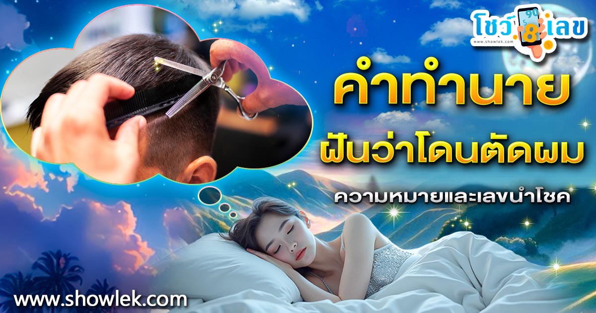 ฝันว่าโดนตัดผม ทำนายว่าอย่างไร?  ลางดี หรือร้าย? พร้อม “เลขเด็ด” ให้โชค แม่น ๆ เช็กเลย ฟรี !!!