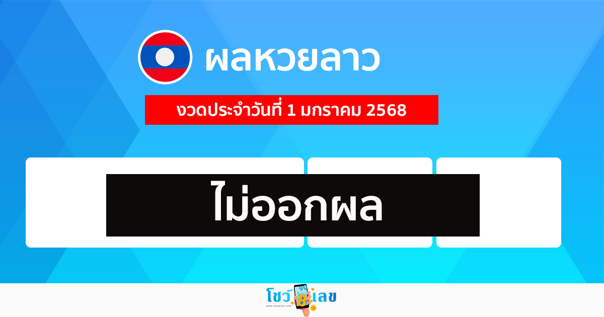 ผลหวยลาว 1/01/68-"Lao lottery results 1/01/68"