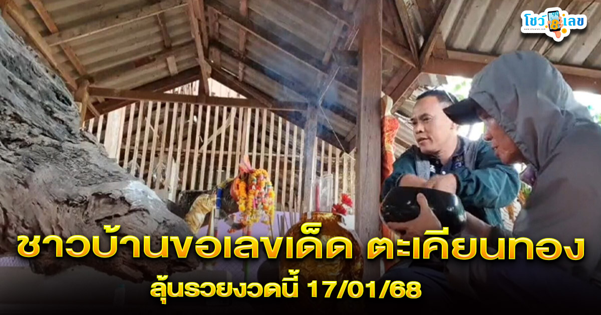 มาแล้ว ห้ามพลาด ชาวบ้านแห่ไหว้ ตะเคียนทองโบราณ ขอเลขเด็ดได้สมใจ เล็งเสี่ยงโชค ลุ้นรวยงวดนี้ 17/01/68 ห้ามพลาด!
