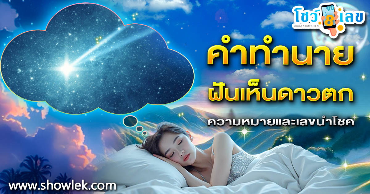 ฝันเห็นดาวตก สัญญาณเตือนอะไร? เปิดคำทำนายฝันพร้อมเลขเด็ด!