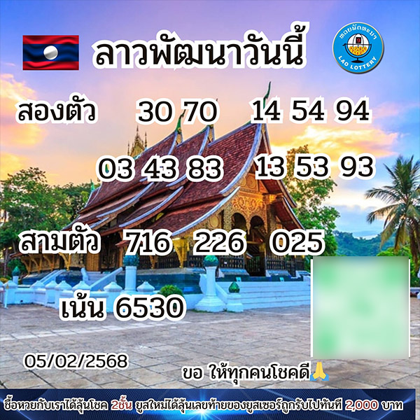 รูปภาพเลขเด็ดหวยลาวจากเพจเฟสบุ๊กหวยลาวของ heng99