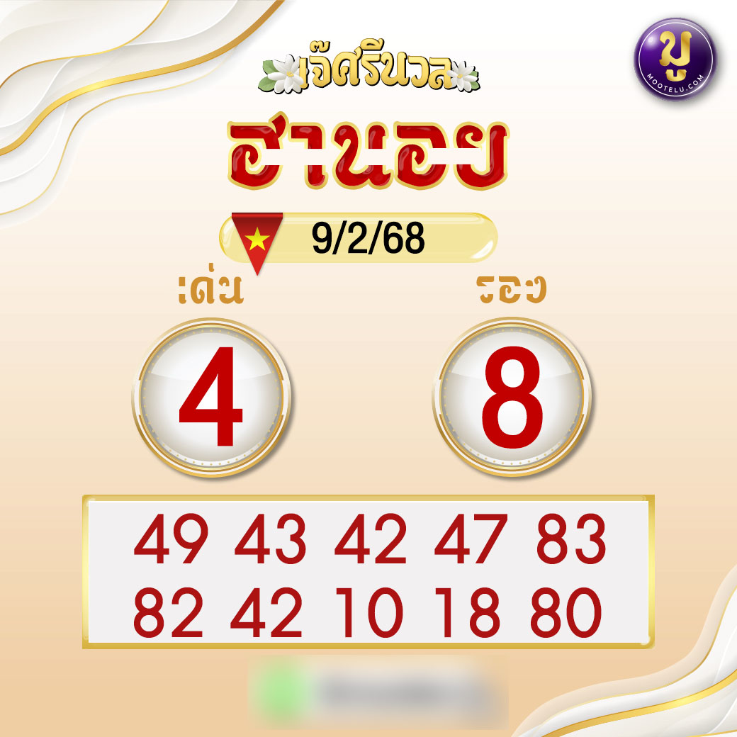 รูปภาพเลขแนวทางหวยจากเจ็ศรีนวลของ heng99