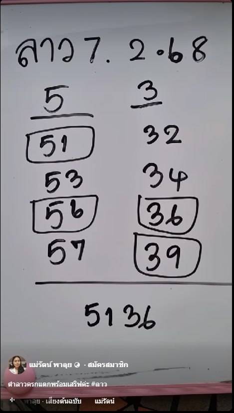รูปภาพเลขแนวทางหวยจากแม่รัตน์ พารวยของ heng99