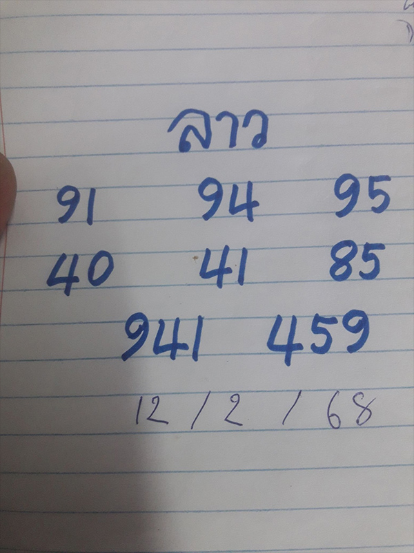 รูปภาพเเนวทางหวยลาวจากเฟสบุ๊กบรรจง ขันอาสาของ heng99