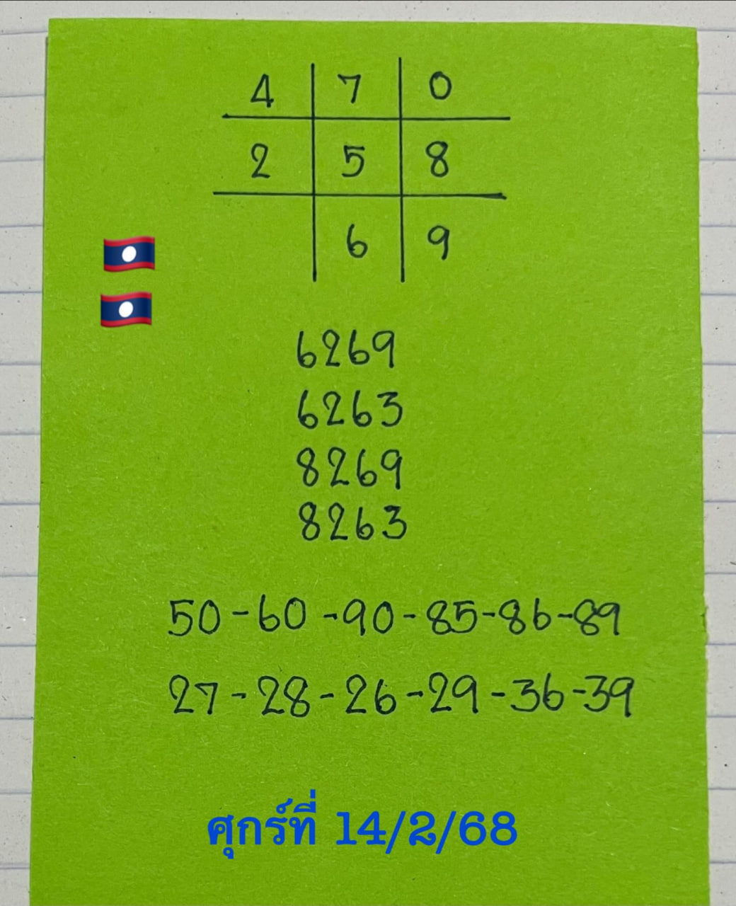 รูปภาพเลขเด็ดแนวทางลาวซุปเปอร์ของ heng99