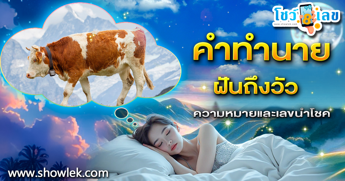 ทำนายฝันถึงวัวหมายถึงอะไร เปิดคำทำนายสุดแม่น พร้อมเลขเด็ดงวดนี้!