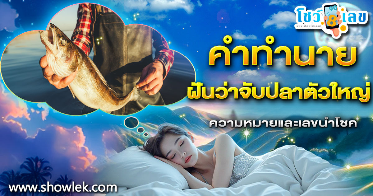 ฝันจับปลาตัวใหญ่ นำโชคลาภหรือเคราะห์ใหญ่? เช็กความหมาย พร้อมเลขเด็ด
