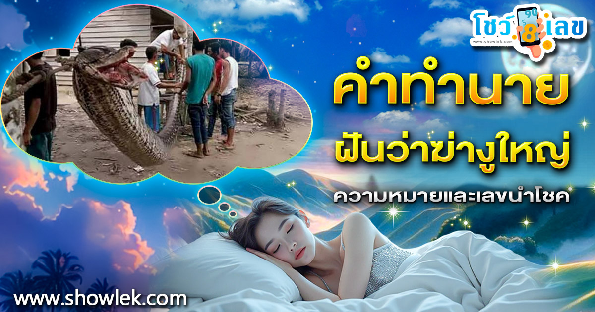 ฝันฆ่างูใหญ่ จะเฮงใช่ไหม? ลางบอกโชคหรือเตือนภัย? พร้อมเลขเด็ดแม่นๆ