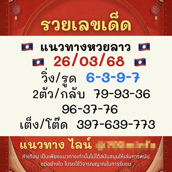รูปภาพแนวทางหวยลาวรวยเลขด็ดของ heng99