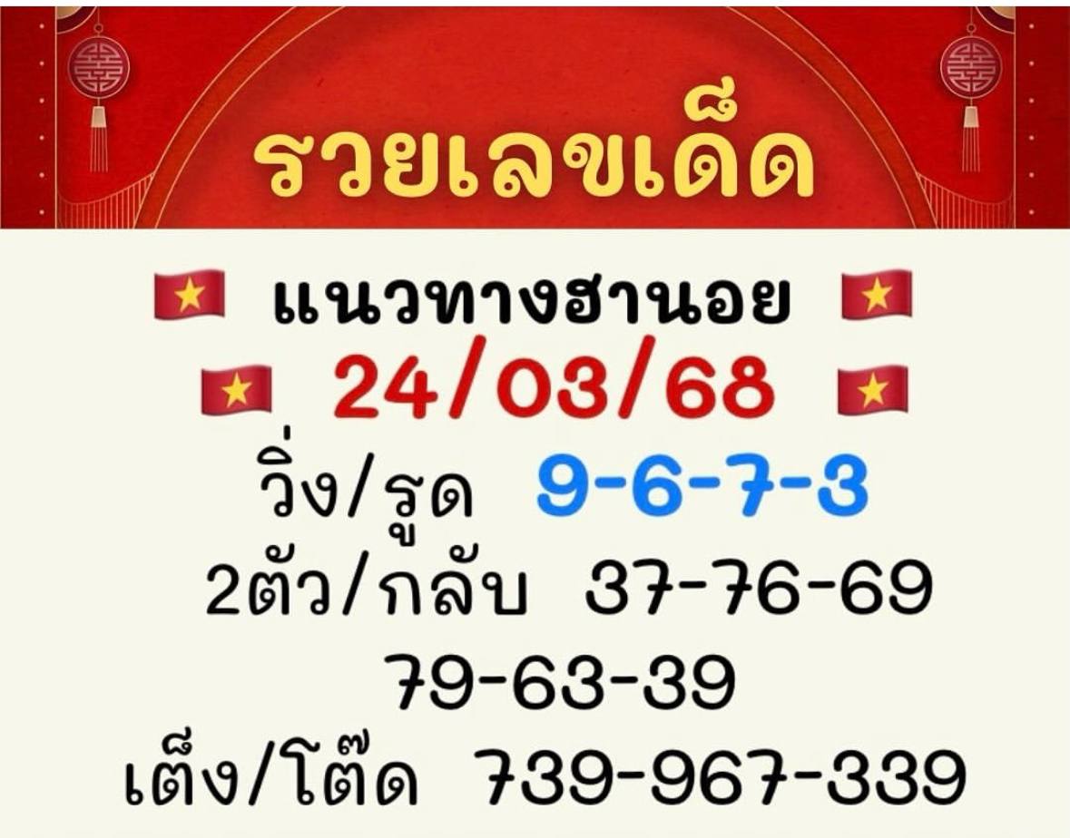 รูปภาพเลขเด็ดหวยฮานอยของ lekdedonline