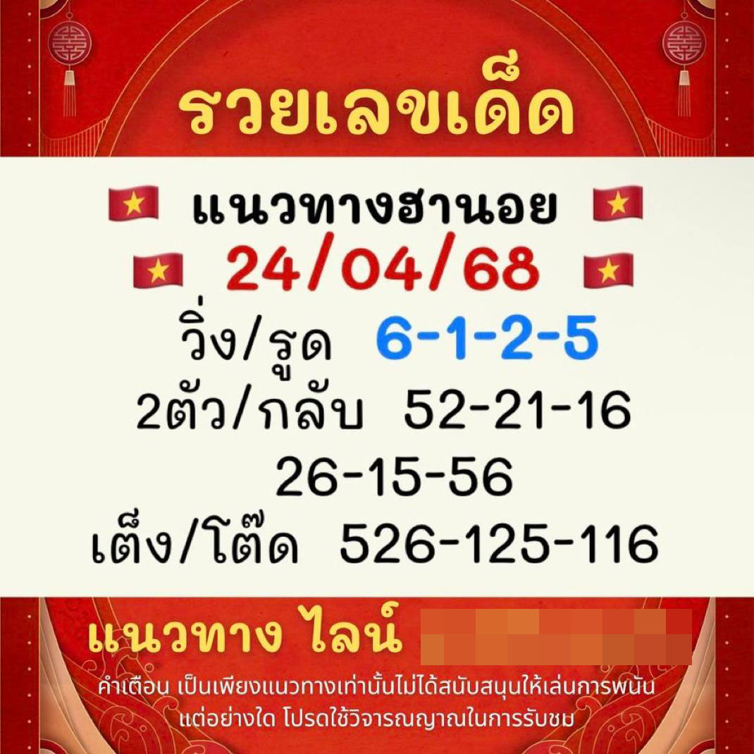 รูปภาพแนวทางหวยฮานอยแม่น ๆของ lekdedonline