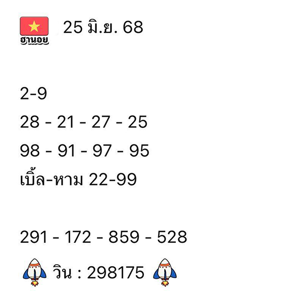 รูปภาพเลขเด็ดหวยฮานอยของ heng99