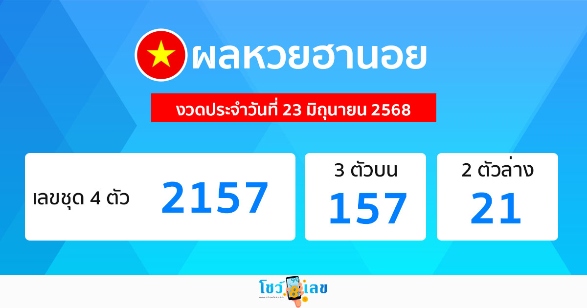 รูปภาพผลหวยฮานอยวันนี้ของ heng99