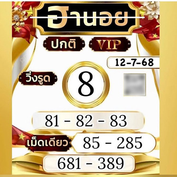 รูปภาพเลขเด็ดหวยฮานอยวันนี้ของ lekdedonline