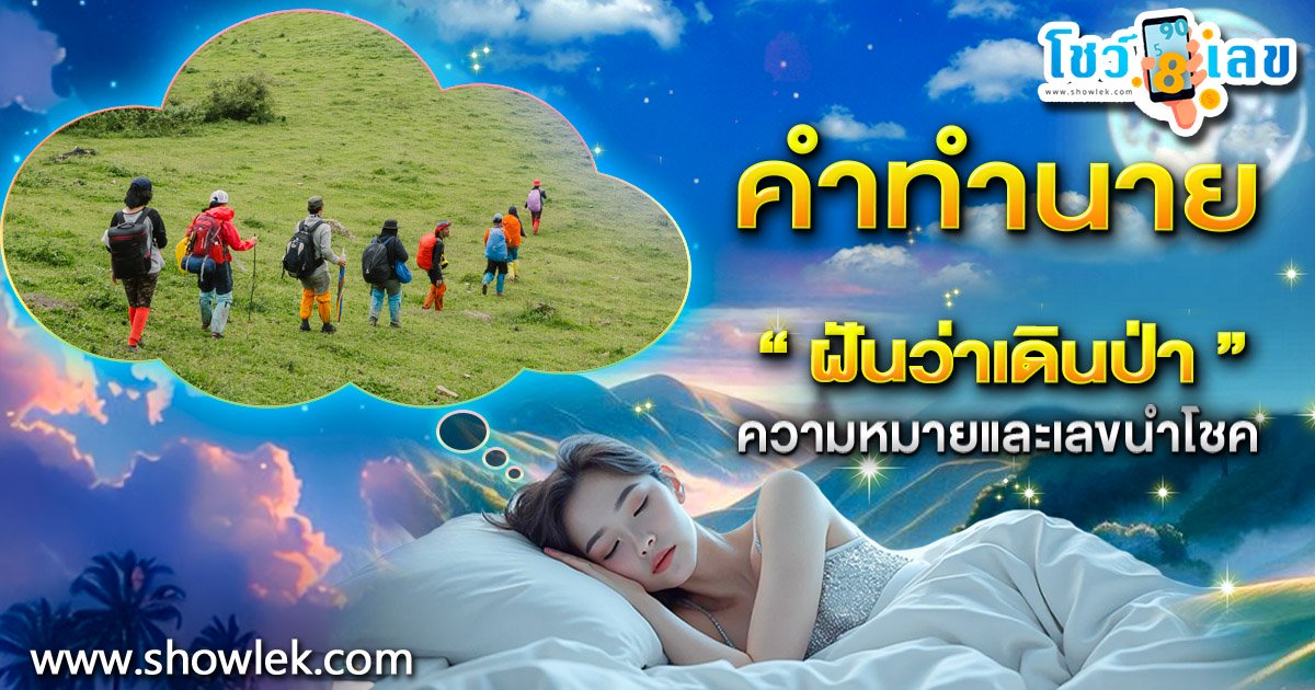 ฝันเดินป่า แค่ฝันหรือสัญญาณจากลางสวรรค์ พร้อมเผยตัวเลขนำโชคที่อาจเปลี่ยนชีวิต